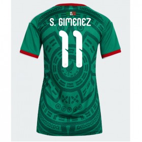 Mexico Santiago Gimenez #11 Hjemme skjorte til dame VM 2026 Kortermet